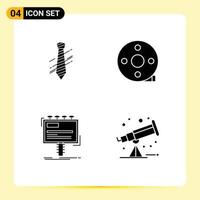 Stock Vector Icon Pack of Line Signs and Symbols for tie filmmaking fashion cinematography advertisement Editable Vector Design Elements