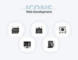 Web Development Glyph Icon Pack 5 Icon Design. . setting. mockup design. web design. login