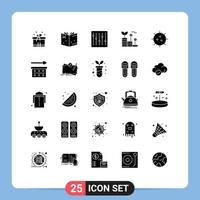 Stock Vector Icon Pack of 25 Line Signs and Symbols for experiment biology dj bacteria investment Editable Vector Design Elements