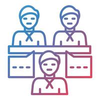 Discussion Line Gradient Icon vector