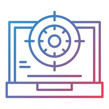 Target Line Gradient Icon vector