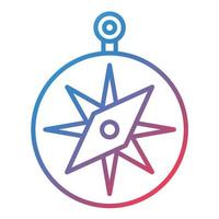 Compass Line Gradient Icon vector