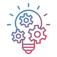 Project Management Line Gradient Icon vector