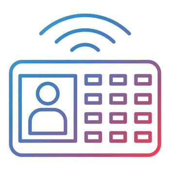 Intercom Line Gradient Icon vector