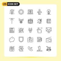 Pictogram Set of 25 Simple Lines of business preacher app people monk Editable Vector Design Elements