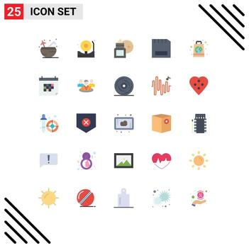 25 colores planos universales establecidos para aplicaciones web y móviles dispositivos de hardware loción corporal computadoras limpieza de la piel elementos de diseño vectorial editables vector