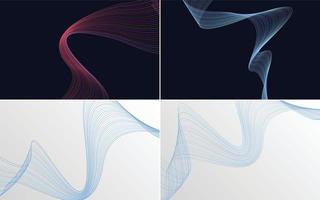 Collection of geometric minimal lines pattern set vector