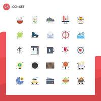 Stock Vector Icon Pack of 25 Line Signs and Symbols for pincil education investment computer mountain Editable Vector Design Elements