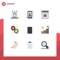 9 Creative Icons Modern Signs and Symbols of battery question information security qa web security Editable Vector Design Elements