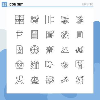 25 Line concept for Websites Mobile and Apps philippine settings left options best team Editable Vector Design Elements