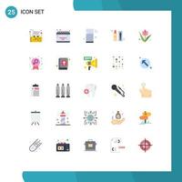 Modern Set of 25 Flat Colors and symbols such as makeup cosmetic internet cleaning wifi Editable Vector Design Elements