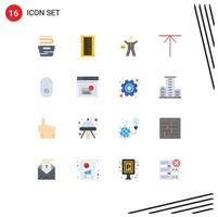 Universal Icon Symbols Group of 16 Modern Flat Colors of wireless apple gym up arrow Editable Pack of Creative Vector Design Elements