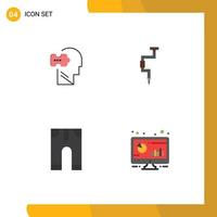 4 Flat Icon concept for Websites Mobile and Apps logic baby solving tool pants Editable Vector Design Elements