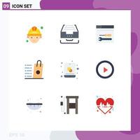 Universal Icon Symbols Group of 9 Modern Flat Colors of design shop development sell bag Editable Vector Design Elements