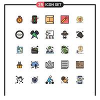 25 Creative Icons Modern Signs and Symbols of dual man envelope retouch photographer Editable Vector Design Elements