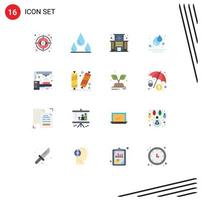 16 Creative Icons Modern Signs and Symbols of oncology park building water medical Editable Pack of Creative Vector Design Elements