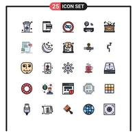 Set of 25 Modern UI Icons Symbols Signs for router device online medical health Editable Vector Design Elements