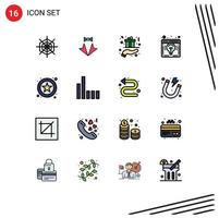 Set of 16 Modern UI Icons Symbols Signs for launch business idea wedding browser hand Editable Creative Vector Design Elements