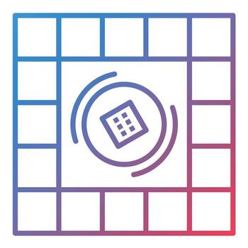 Board Game Line Gradient Icon vector