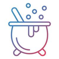 Cauldron Line Gradient Icon vector