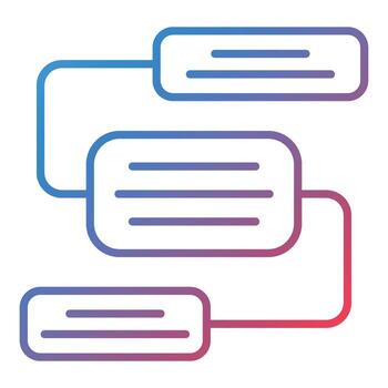 Workflow Line Gradient Icon vector