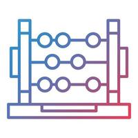 Abacus Line Gradient Icon vector