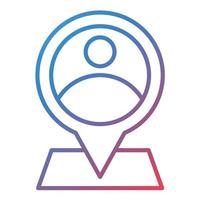 Marker Line Gradient Icon vector