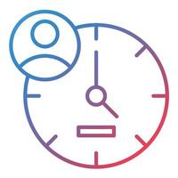 Time Management Line Gradient Icon vector