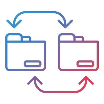 Share Files Line Gradient Icon vector