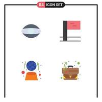 4 Creative Icons Modern Signs and Symbols of eye network vision digital strategy Editable Vector Design Elements