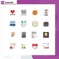 16 Creative Icons Modern Signs and Symbols of message bubble autumn mobile banking Editable Pack of Creative Vector Design Elements