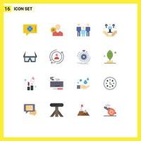 16 Flat Color concept for Websites Mobile and Apps man user personal health couple Editable Pack of Creative Vector Design Elements