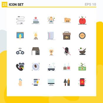 25 iconos creativos, signos y símbolos modernos de libros de explotación de Internet, elementos de diseño vectorial editables para hombre de puerta trasera vector