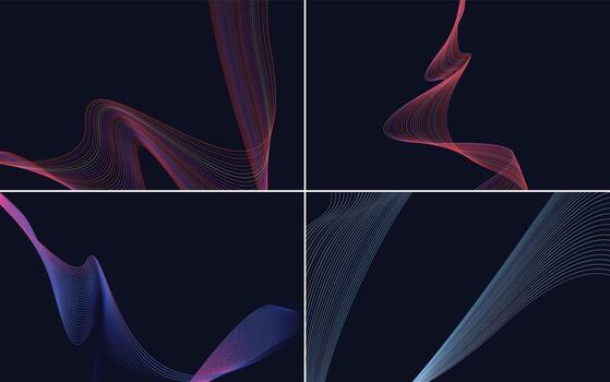 modern wave curve abstract presentation background Pack vector
