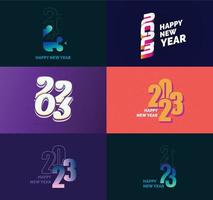 Big Set of 2023 Happy New Year logo text design 2023 number design template vector