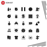 25 iconos creativos signos y símbolos modernos de poder mujer pausa comunicación web elementos de diseño vectorial editables vector