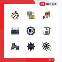 9 iconos creativos signos y símbolos modernos de guardar guardar lista finanzas moneda elementos de diseño vectorial editables vector