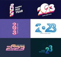 Big Set of 2023 Happy New Year logo text design 2023 number design template vector