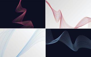 modern wave curve abstract presentation background Pack vector