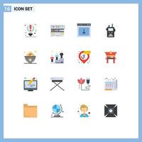 Set of 16 Modern UI Icons Symbols Signs for walkie talkie police radio rackmount south down Editable Pack of Creative Vector Design Elements