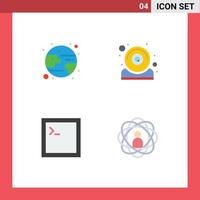 4 Flat Icon concept for Websites Mobile and Apps eclipse terminal computer webcam development Editable Vector Design Elements