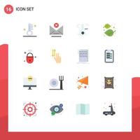 16 Universal Flat Colors Set for Web and Mobile Applications internet of things nature temperature linden autumn Editable Pack of Creative Vector Design Elements