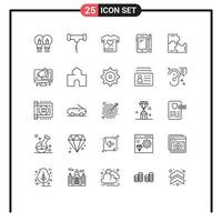 Universal Icon Symbols Group of 25 Modern Lines of education huawei stork mobile phone Editable Vector Design Elements