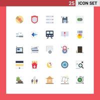 Stock Vector Icon Pack of 25 Line Signs and Symbols for switch hardware files floppy computer Editable Vector Design Elements