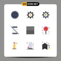 conjunto de 9 iconos de interfaz de usuario modernos signos de símbolos para dispositivos de pc producto permitido elementos de diseño vectorial editables en dólares vector