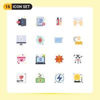 16 Universal Flat Colors Set for Web and Mobile Applications business spa reject type bottle Editable Pack of Creative Vector Design Elements