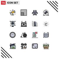 16 Creative Icons Modern Signs and Symbols of internet designing advertising bulb loudspeaker Editable Creative Vector Design Elements