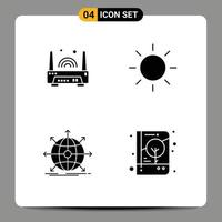 Set of Modern UI Icons Symbols Signs for device network technology business book Editable Vector Design Elements