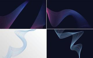 modern wave curve abstract presentation background Pack vector