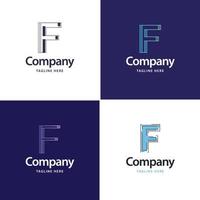 Letter F Big Logo Pack Design Creative Modern logos design for your business vector